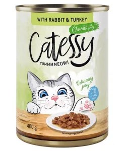 Catessy With Rabbit & Turkey Chunks in Gravy