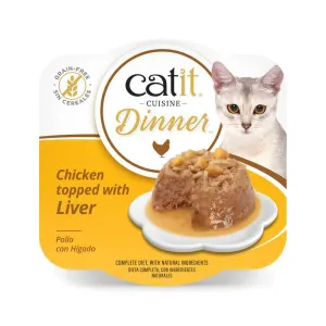 Catit Cuisine Chicken Dinner Topped With Liver