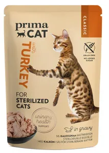 PrimaCat Classic with Turkey in Gravy for Sterilised Cats