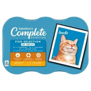 Sainsbury's Adult Complete Nutrition Fish Selection in Jelly 1+ Years