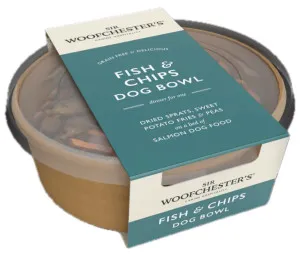 Sir Woofchester's Fish & Chips Dog Bowl