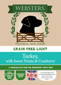 Websters Grain Free Light Turkey With Sweet Potato & Cranberry