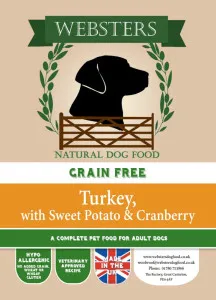 Websters Grain Free Turkey With Sweet Potato & Cranberry