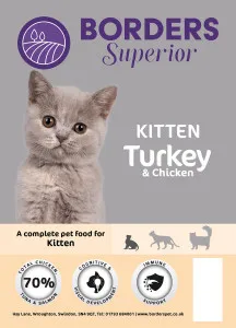 Borders Pet Foods Superior Kitten Grain Free Turkey & Chicken