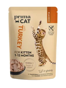 PrimaCat Classic Turkey In Gravy For Kittens