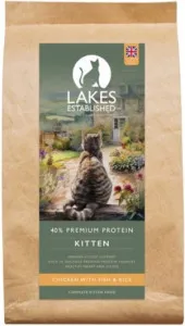 Lakes Collection Lakes Established Sensitive Kitten Chicken With Fish & Rice