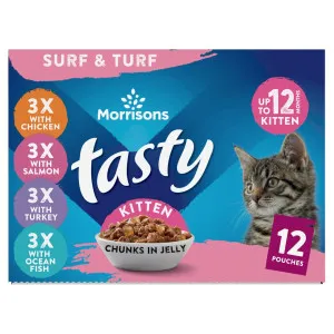Morrisons Tasty Kitten Surf & Turf Chunks in Jelly