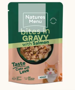 Natures Menu Bites in Gravy with Salmon
