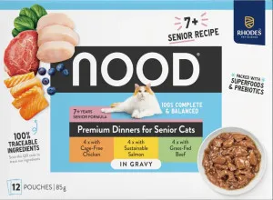 Nood 7+ Senior Dinners with Cage-Free Chicken and Sustainable Salmon in Gravy