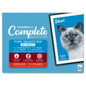 Sainsbury's Senior Complete Nutrition Selection 7+ Years Fish in Jelly