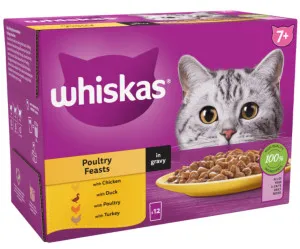 Whiskas Poultry Feasts 7+ Senior in Gravy