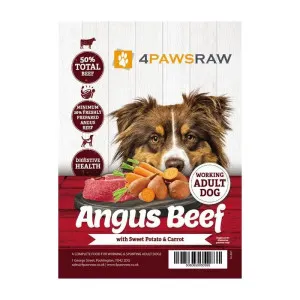 4PAWSRAW Grain Free Angus Beef with Carrot