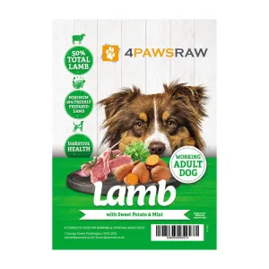 4PAWSRAW Grain Free Lamb, Sweet Potato & Mint