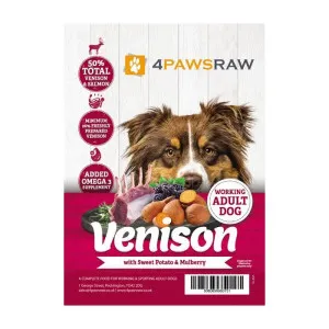 4PAWSRAW Grain Free Venison, Salmon, Sweet Potato & Mulberry