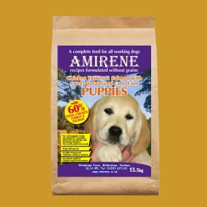 AMIRENE Puppy Chicken, Turkey & Salmon with Sweet Potato and Carrots
