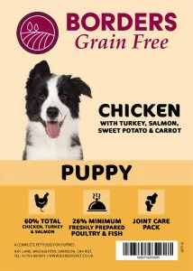 Borders Pet Foods Grain Free Puppy Chicken With Turkey & Salmon
