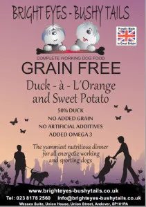 Bright Eyes Bushy Tails Grain Free Duck a’L’Orange with Sweet Potato Working Dog
