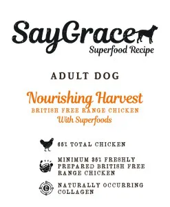 Brown's Natural Pet Store SayGrace Superfood Adult Nourishing Harvest British Free Range Chicken