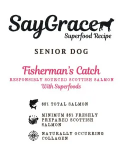 Brown's Natural Pet Store SayGrace Superfood Senior Fisherman's Catch Responsibly Sourced Scottish Salmon