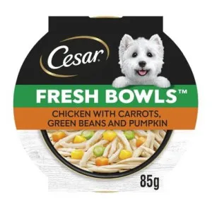 Cesar Fresh Bowl Adult with Chicken, Carrots, Pumpkin in Gravy