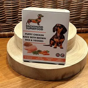Dachshund Superfood Puppy Chicken Bake with Brown Rice & Veggies