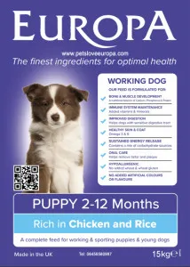 Europa Puppy / Junior 1 - 12 Months Chicken & Rice