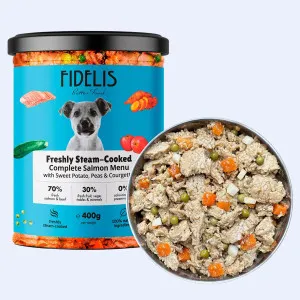 FIDELIS Salmon with Sweet Potato, Peas and Courgette