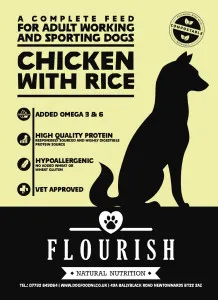 Flourish Chicken & Rice, Hypoallergenic, Working & Sporting