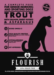 Flourish Grain Free, Senior/Light, 50% Trout and Salmon, Working and Sporting
