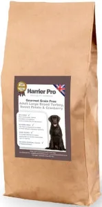 Harrier Pro Pet Foods Gourmet Grain Free Turkey, Sweet Potato and Cranberry Large Breed Adult