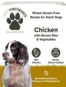Just For Friends Natural Pet Food Chicken with Brown Rice & Veg
