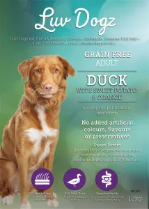 Luvdogz Grain Free Adult Duck With Orange