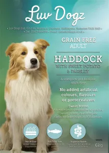 Luvdogz Grain Free Adult Haddock With Parsley