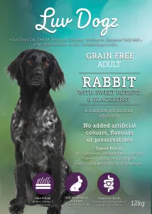 Luvdogz Grain Free Adult Rabbit With Sweet Potato & Blackberry
