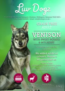 Luvdogz Grain Free Adult Venison With Mulberry