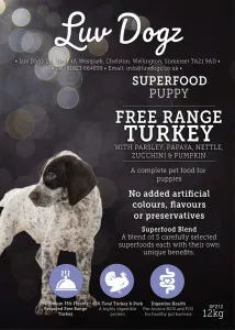 Luvdogz Puppy Superfood Free Range Turkey