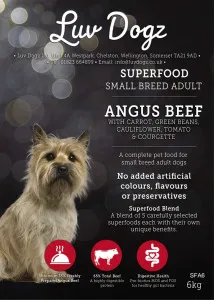 Luvdogz Superfood Small Breed Adult Angus Beef