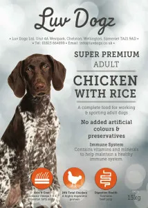 Luvdogz Working Super Premium Adult Chicken With Rice