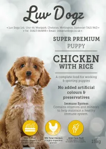 Luvdogz Working Super Premium Puppy Chicken With Rice