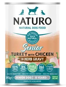 Naturo Senior Turkey with Chicken in Herb Gravy