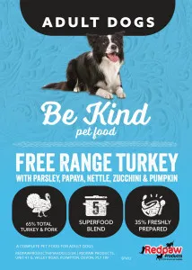 Redpaw Pet Supplies BeKind British Free Range Turkey & Pork Superfood 65% Adult