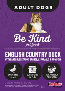 Redpaw Pet Supplies BeKind Superfood 65% English Country Duck, Adult