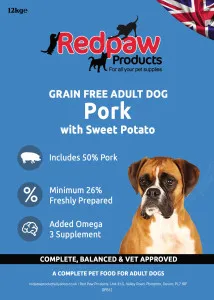 Redpaw Pet Supplies Freshly Prepared Grain Free Pork & Sweet Potato Adult