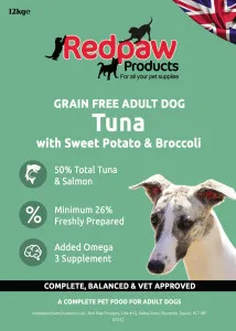 Redpaw Pet Supplies Freshly Prepared Grain Free Tuna, Sweet Potato & Broccoli- Adult