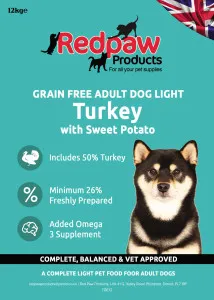 Redpaw Pet Supplies Grain Free Freshly Prepared Turkey - Adult Light