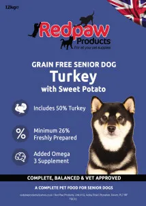 Redpaw Pet Supplies Grain Free Freshly Prepared Turkey – Senior