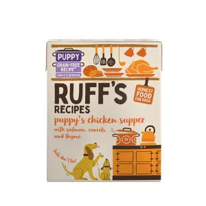 Ruffs Recipes Puppy's Chicken Supper with Carrots, Salmon and Thyme