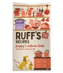 Ruffs Recipes Puppy's Salmon Bake with Chicken, Carrots and Dill