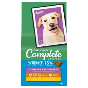 Sainsbury's Complete Nutrition Weight Control Adult 1 - 7 Years with Turkey & Vegetables