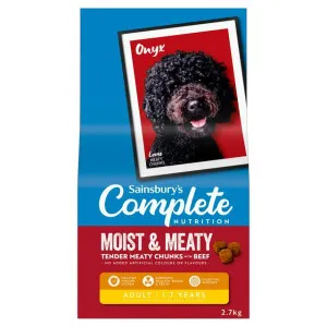 Sainsbury's Complete Nutrition Moist & Meaty Tender Meaty Chunks with Beef Adult 1-7 Years